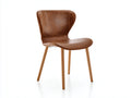 Sillas de comedor de madera 54x58x84 cm marrón - asiento acolchado - diseño moderno