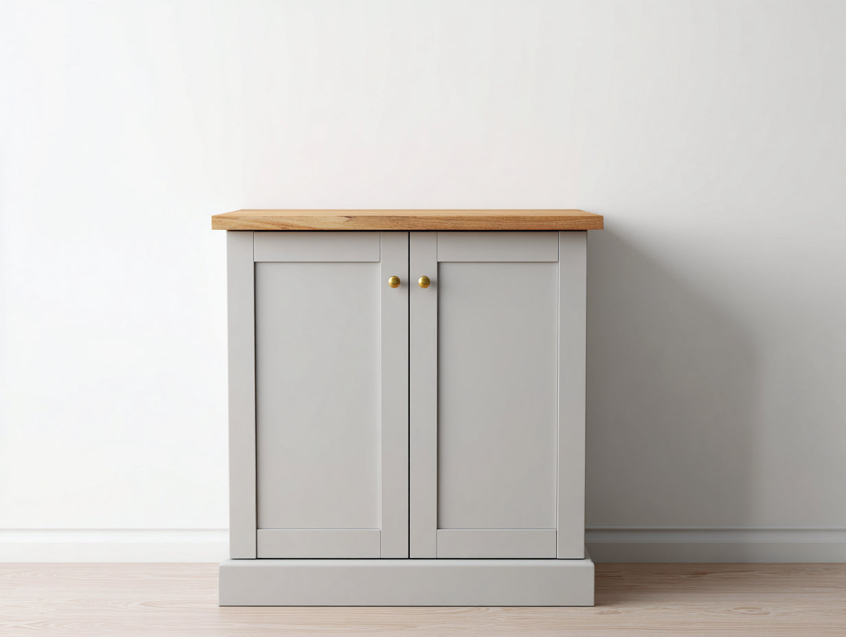 Aparadores de madera 90x40x95 cm gris-marrón - almacenamiento para comedor - diseño moderno