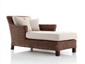 Tumbonas ratán-tela 165x78x88 cm marrón-beige - diseño natural