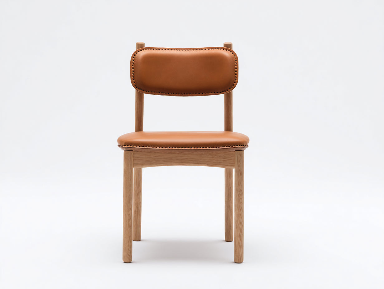 Sillas de comedor de madera 50x52x82 cm marrón - asiento acolchado - diseño moderno